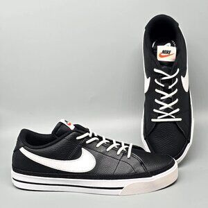 Nike Court Legacy Black Lace Up Casual Comfort Sneakers CU4150-002 Men's Size 9
